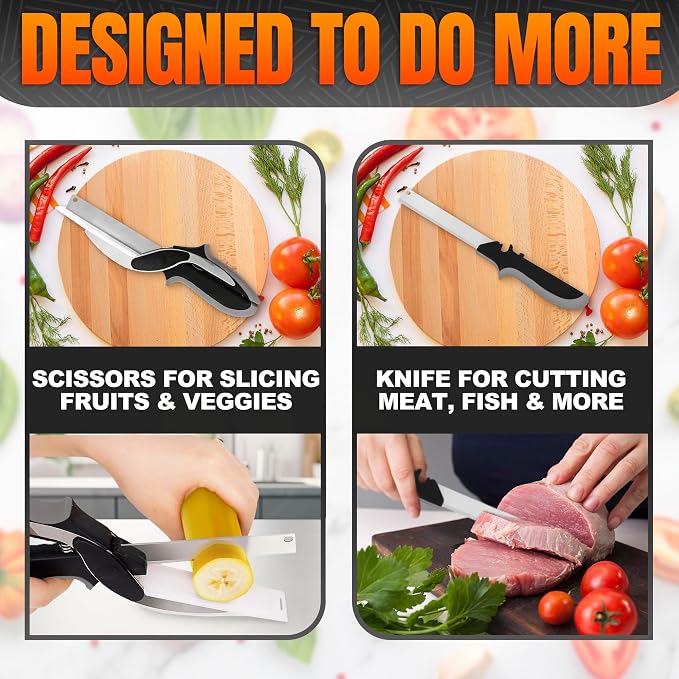 Cutting Board Scissors - 2 In 1 Kitchen Scissors - Image 6