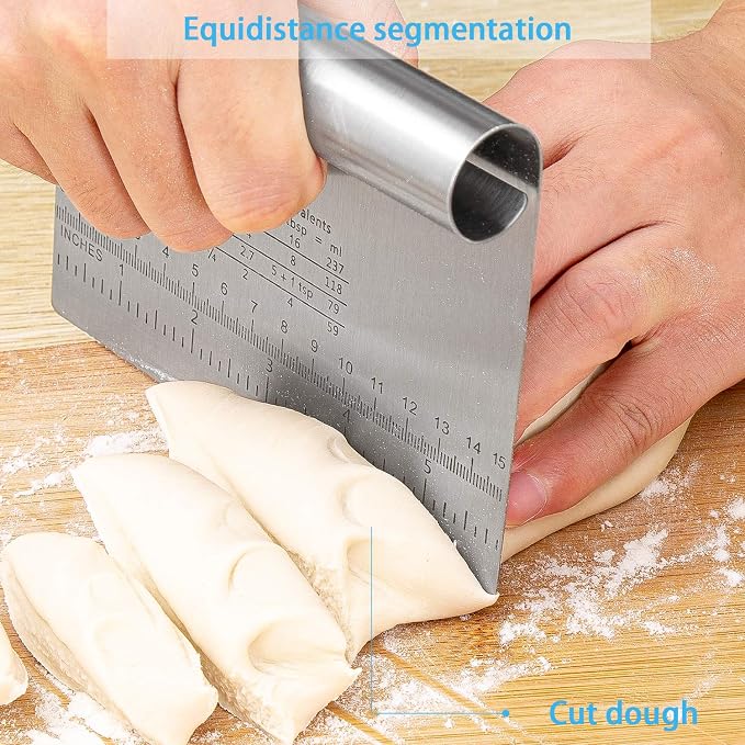 Pro Dough Pastry Scraper/Cutter/Chopper Stainless Steel Mirror Polished - Image 5