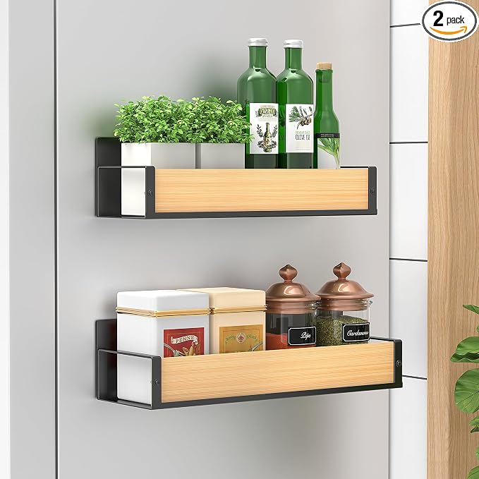 HuggieGems 2 Pack Magnetic Spice Storage Rack Organizer by HuggieGems