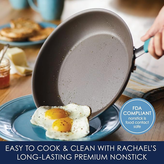 Rachael Ray Cucina Hard Anodized Nonstick Cookware Pots and Pans Set, 12 Piece - Image 3
