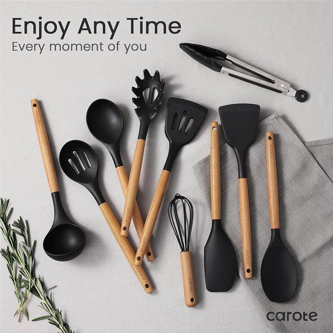 CAROTE Silicone Cooking Utensils Set - Image 3