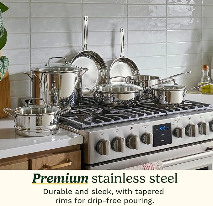 Cuisinart Chef’s Classic 11-Piece Stainless Steel Pots and Pans Set, Cookware - Image 3