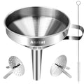 Anaeat Stainless Steel Kitchen Funnel, Oils & 1 Pc Cleaning Brush by Anaeat