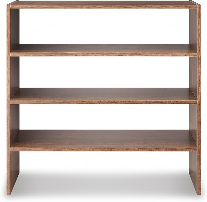 Whitmor Wood Stackable 2-Shelf Shoe Rack, 24 inches - Image 5
