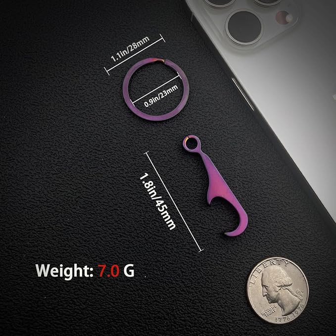 Titanium Bottle Opener, Small Keychain Beer Bottle Opener Can Opener - Image 3