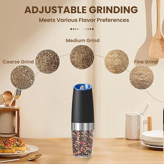 Gravity Electric Salt And Pepper Grinder, Automatic Salt And Pepper Grinder - Image 3
