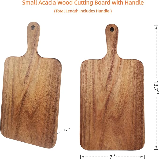 ZeQi 2PCS Small Acacia Wood Cutting Board - Image 4