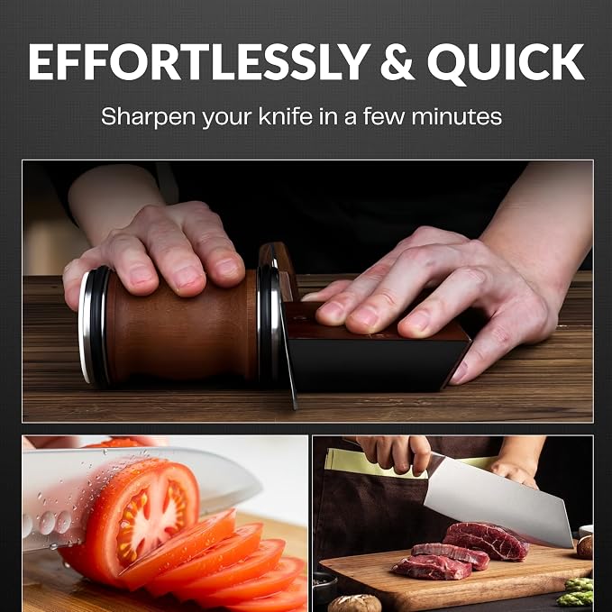 4 Angles High Carbon Stainless Steel Rolling Knife Sharpener - Image 2