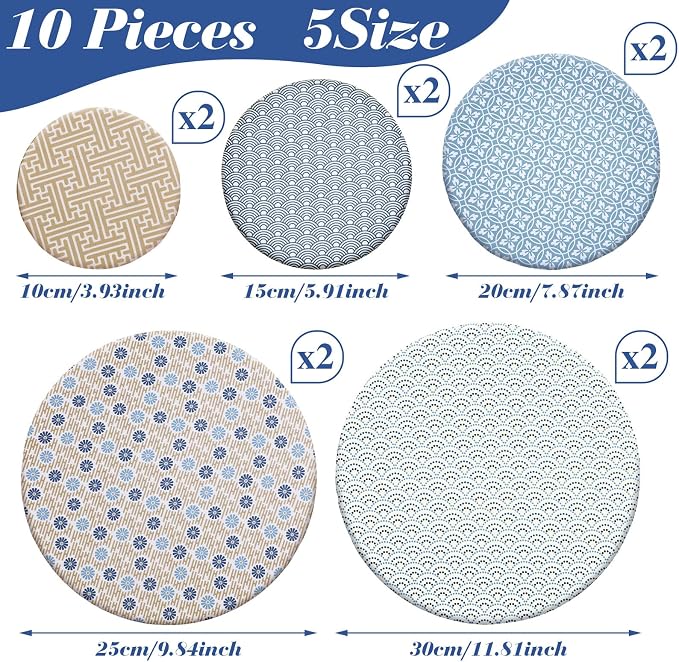 10 Pack Cloth Bowl Covers for Bread Rising - Image 3