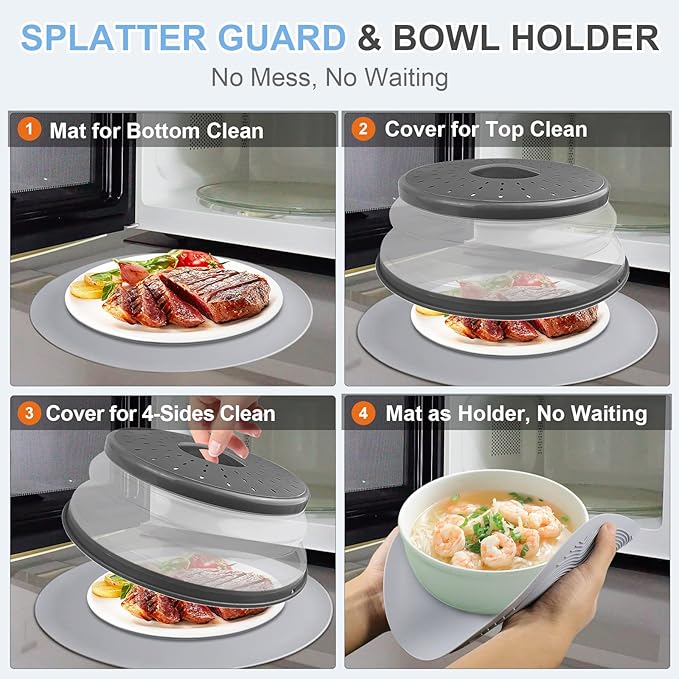Pack 2, LekDrok Microwave Food Cover - Image 3