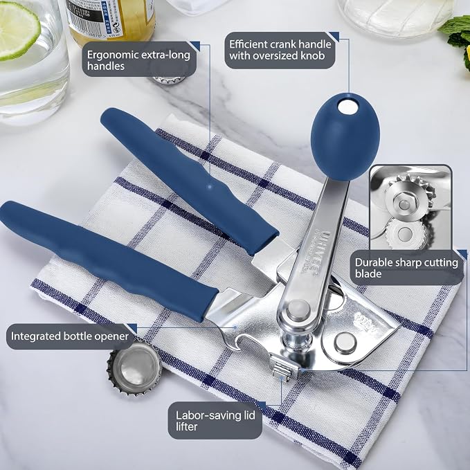 Commercial Can Opener, UHIYEE Hand Crank Can Opener Manual Heavy Duty - Image 2