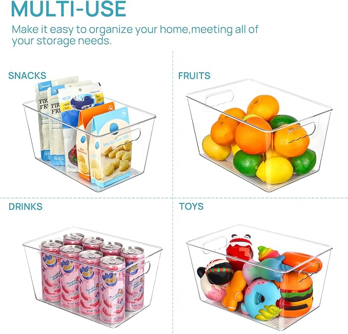Vtopmart Clear Plastic Storage Bins, Countertops, Freezer Organization and - Image 5