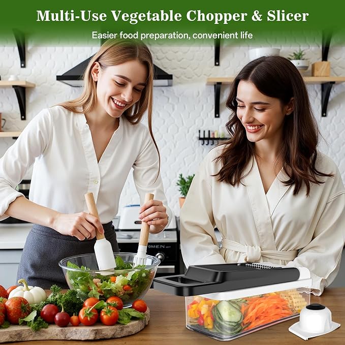 HomeHacks Vegetable Chopper Vegetable Cutter, 15 in 1 Kitchen Gadget, Onion - Image 7
