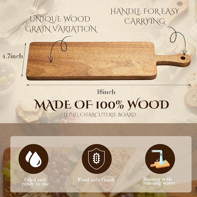 Nuenen 10 Pcs Wood Cutting Board - Image 2