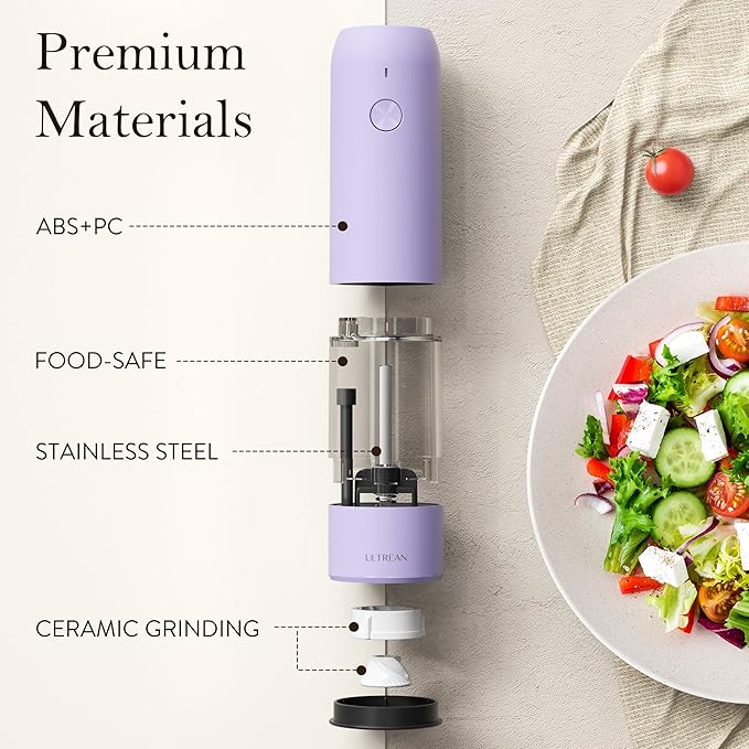 Ultrean Pepper Grinder, Rechargeable Salt and Pepper Grinder - Image 5