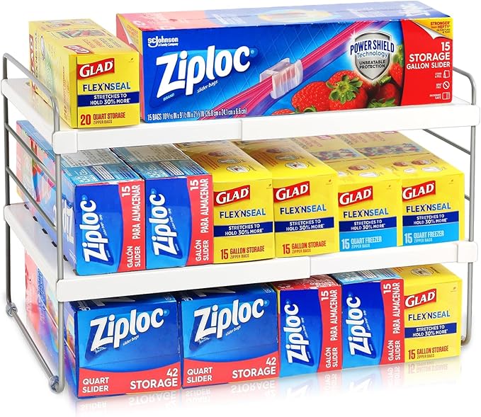 JUPELI Foil and Plastic Wrap Organizer, Expandable Kitchen Pantry Storage by JUPELI