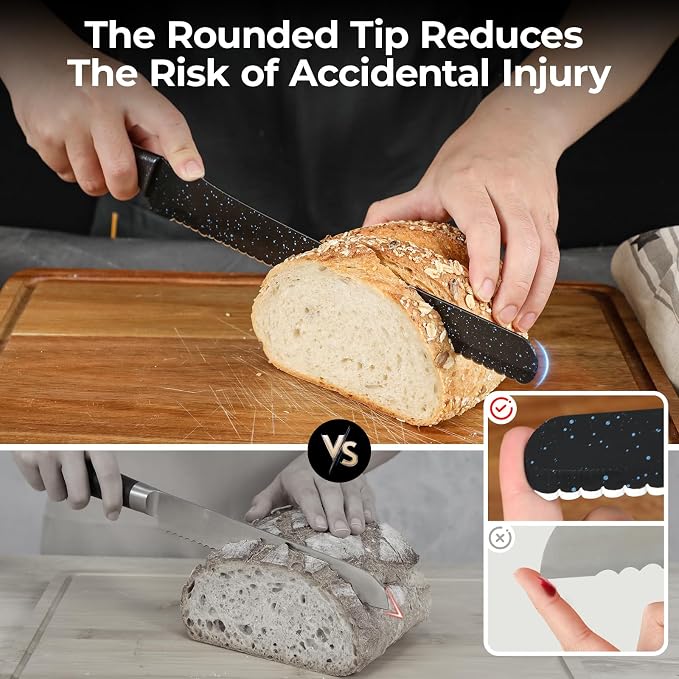 CoquusAid Upgrade Bread Knife for Homemade Bread, World‘s 1st Double Serrated - Image 6