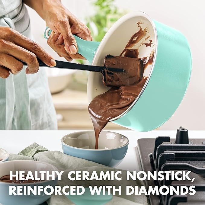 GreenPan Rio Healthy Ceramic Nonstick 2QT Saucepan - Image 2