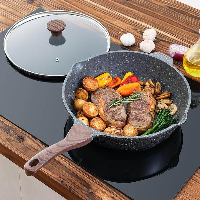 SENSARTE Nonstick Deep Frying Pan Skillet, 11-inch Saute Pan - Image 8