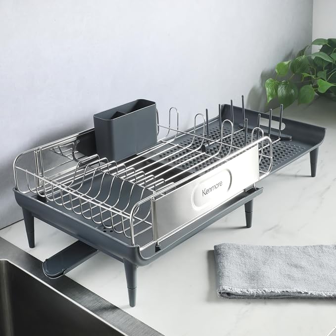 Kenmore Loxdell Expandable Full Size Rust Resistant Dish Rack - Image 2