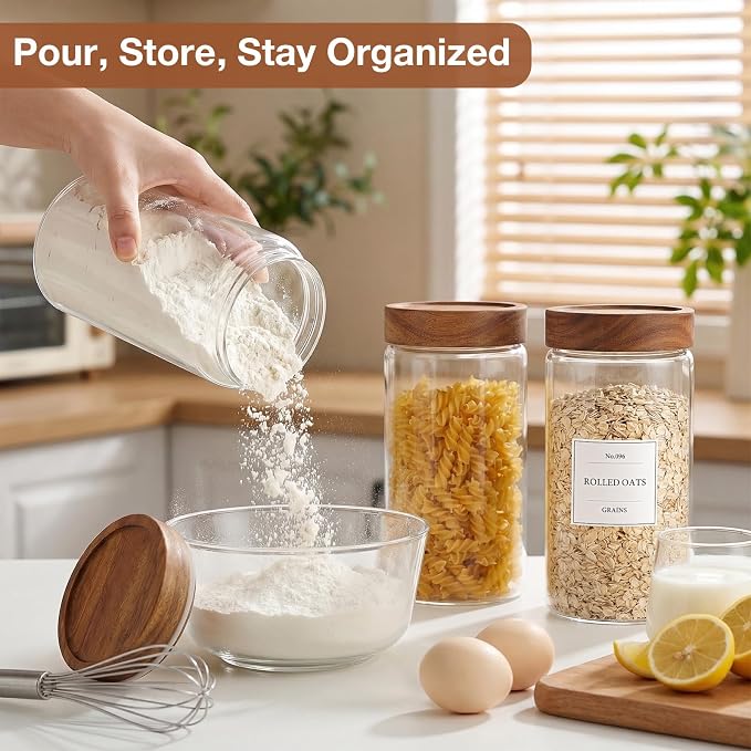 CONNOO 40oz Airtight Glass Storage Containers - Image 4