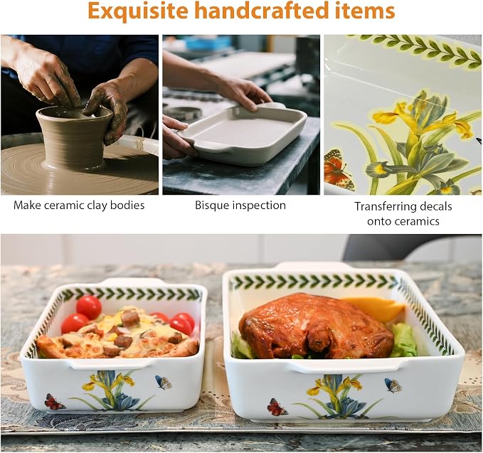 ACMLIFE Ceramic Casserole Dish Set, Ceramic Baking Dish - Image 7