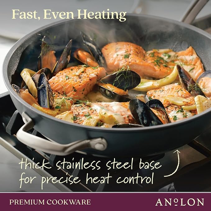 Anolon Accolade Forged Hard Anodized Nonstick Wok / Stir Fry Pan - Image 4