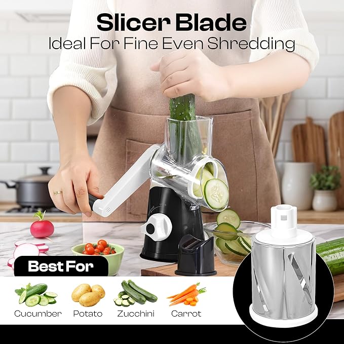 Rotary Cheese Grater Hand Crank - Image 3