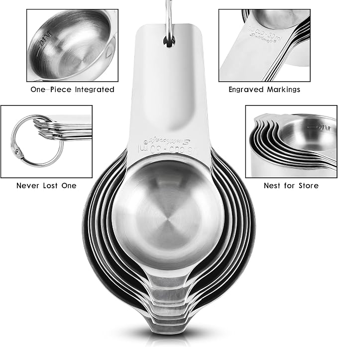 Measuring Cups and Spoons Set, Stainless Steel Measuring Cups Set, Dry 7 - Image 7
