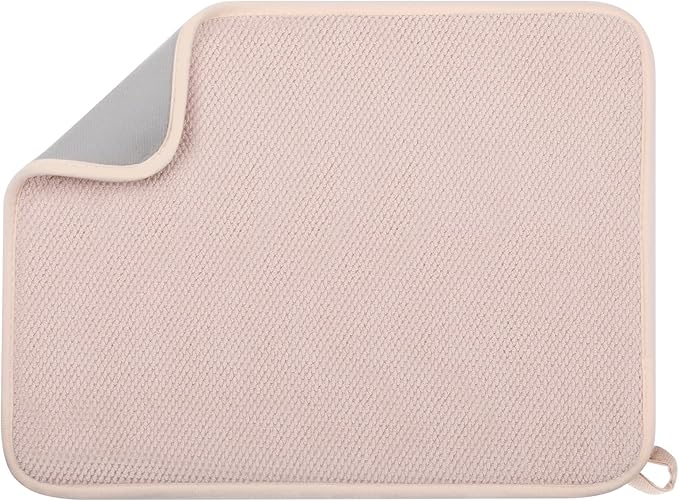 GeeRic Microfiber Dish Drying Mat Happy New Year, Super Absorbent Kitchen Dish by GeeRic