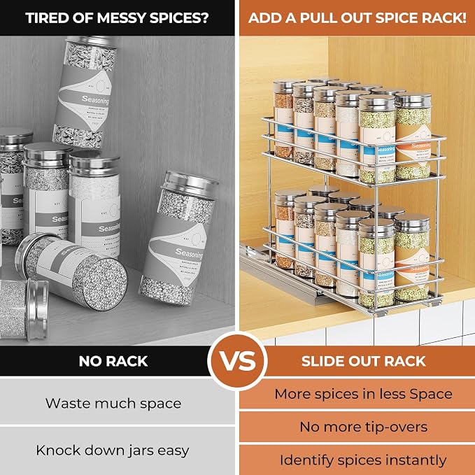 Mystozer Pull Out Spice Rack Organizer - Image 7