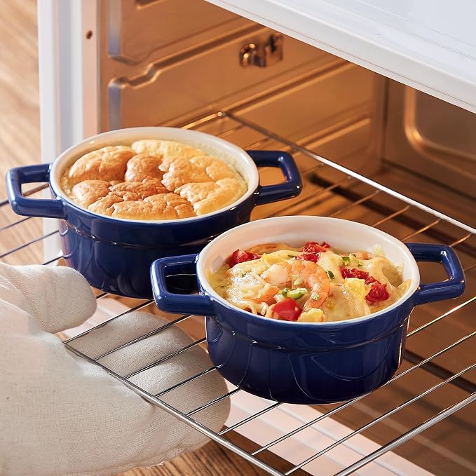 Lareina Mini Cocotte - 12oz Ceramic Casserole Dishes - Kitchen Casserole Sets - - Image 7