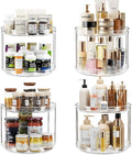 LAMU 4 Pack 2 Tier Lazy Susan Turntable Organizer 9.25'' Rotating Spice Rack by YourHome-OrganizationHelper