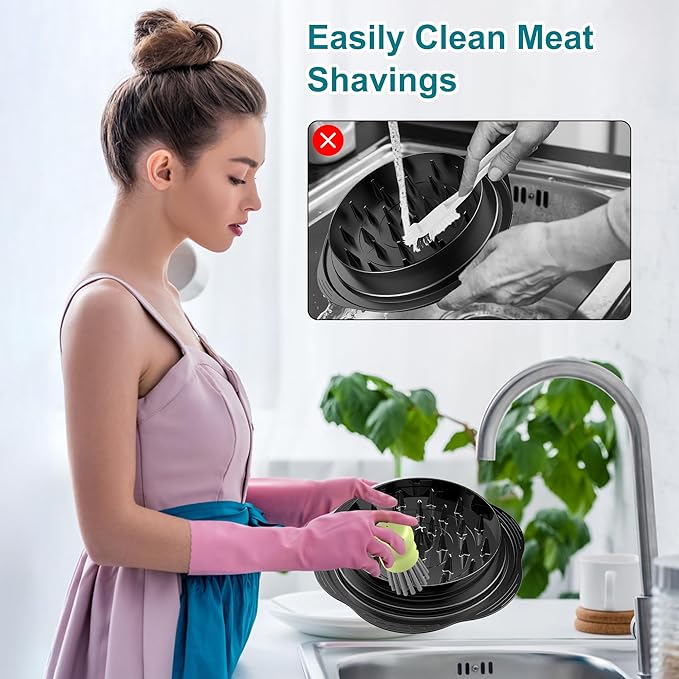 Mini Dish Brush for Cleaning Chicken Shredder, Palm Brush Dish Scrubber - Image 2