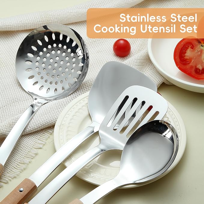 9pcs Cooking Utensils Set 304 Stainless Steel Kitchen Utensils - Image 3