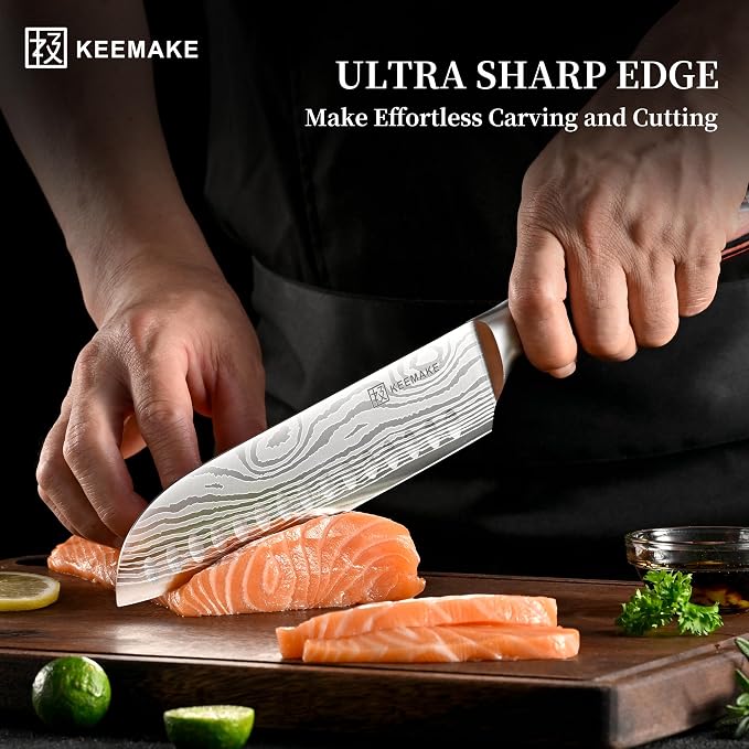 KEEMAKE Kitchen Knife Set, Ultra Sharp Chef Knife Set 7-Piece, High Carbon - Image 2