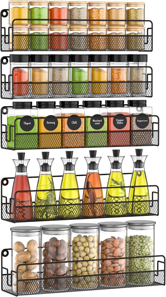 Wall Mounted Spice Rack Organizer, Pantry Door Organizer & Hanging Storage by Unknown