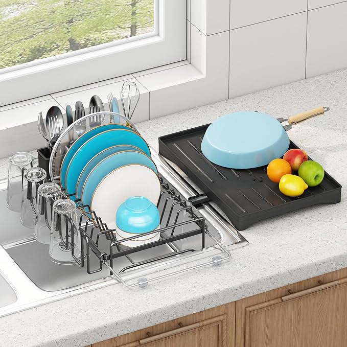 ANTOPY Dish Drying Rack in Sink, Expandable Rustproof Dish Rack by ANTOPY
