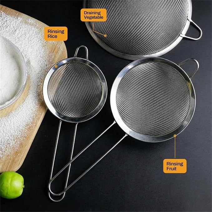 ELEEN Premium Stainless Steel Fine Mesh Strainers - Image 3