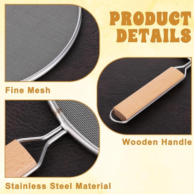 1PCS Splatter Screen for Frying Pan, 8Inch Stainless Steel Splatter Guard for - Image 3