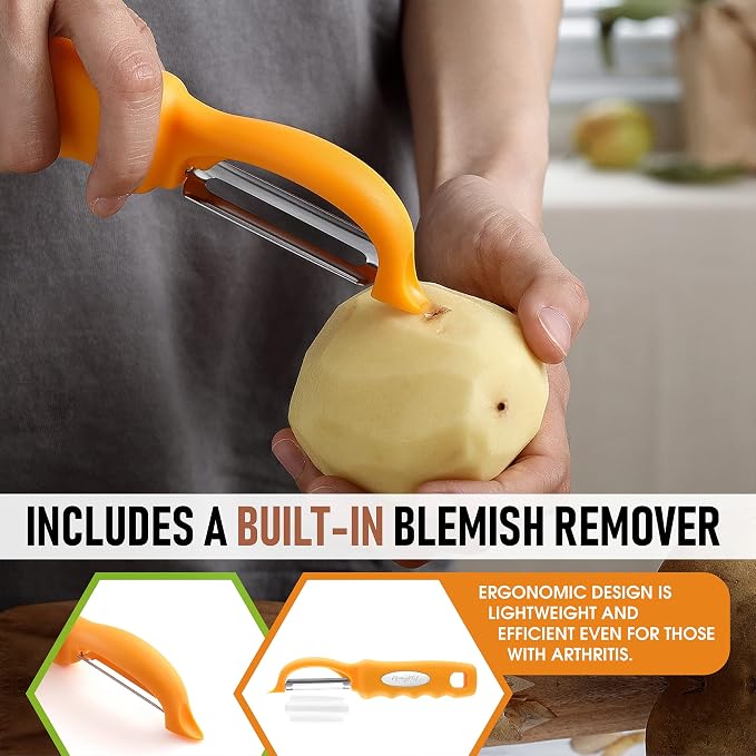 Spring Chef Premium Stainless Steel Swivel Potato Peelers - Image 5