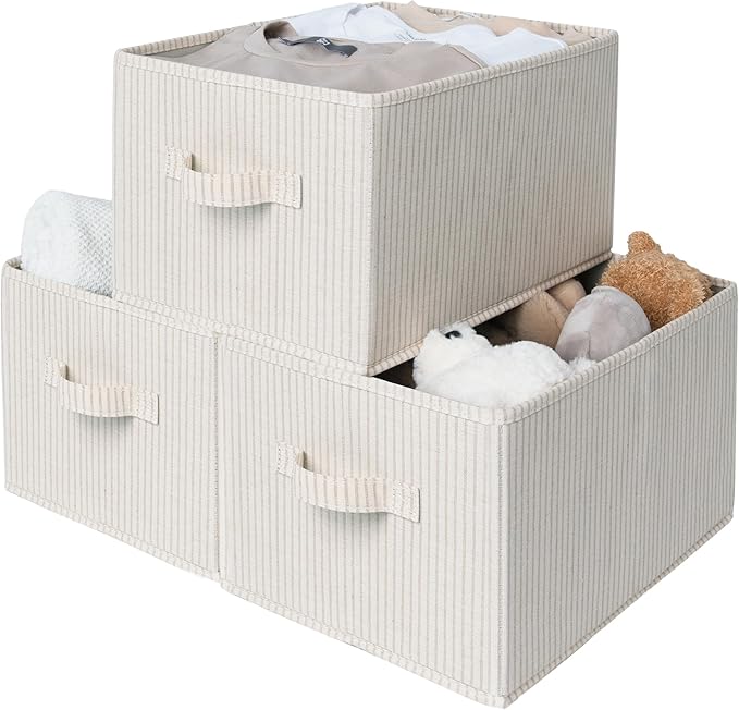 StorageWorks Foldable Shelf Organizer Bins, Closet Storage Baskets by StorageWorks