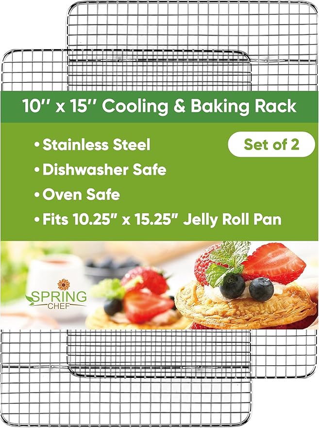 Spring Chef 10" x 15" Stainless Steel Cooling Racks by SpringChef