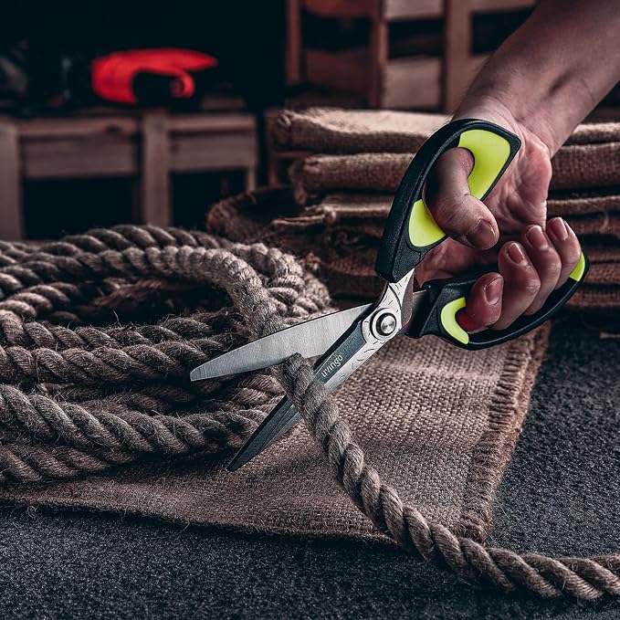 LIVINGO Heavy Duty Industrial Scissors: 10" Utility Stainless Steel Sharp - Image 7