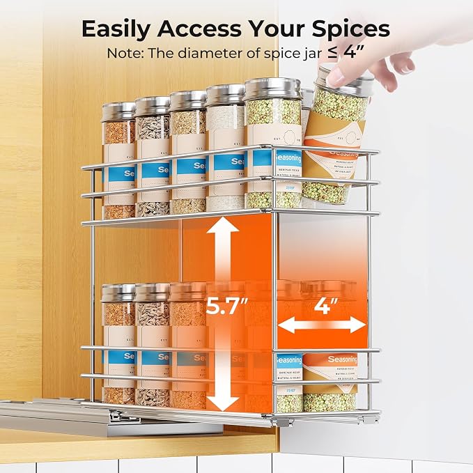 Mystozer Pull Out Spice Rack Organizer - Image 8