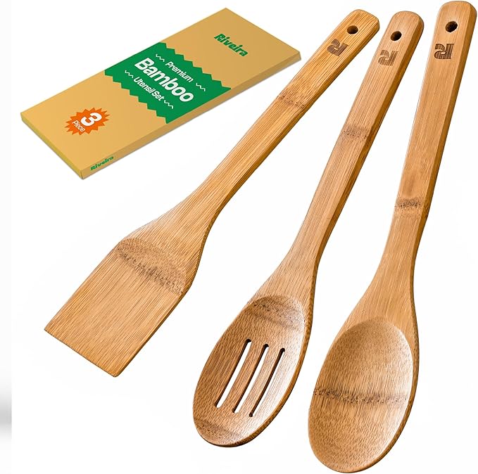 Riveira Dark Bamboo Wooden Spoons by Riveira