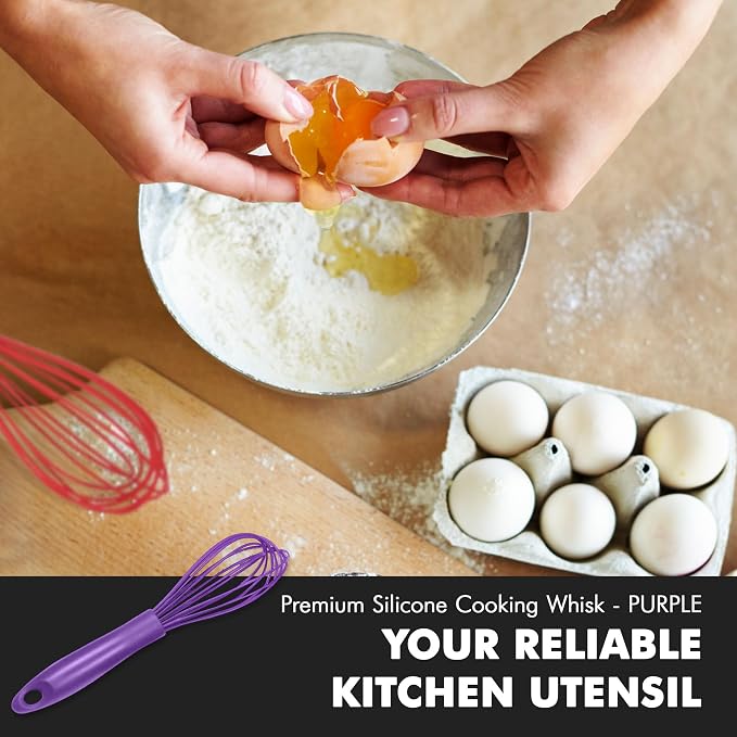 Chef Craft Premium Silicone Wire Cooking Whisk, 10.5 Inch - Image 5
