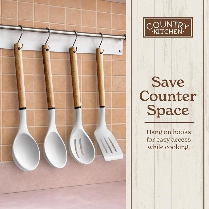 Country Kitchen Non Stick Silicone Utensil Set - Image 8