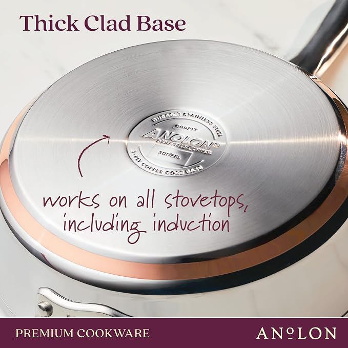 Anolon Stainless Steel & Hard Anodized Aluminum, Cookware Set - Image 6