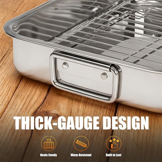 Stainless Steel Turkey Roasting Pan - Image 3